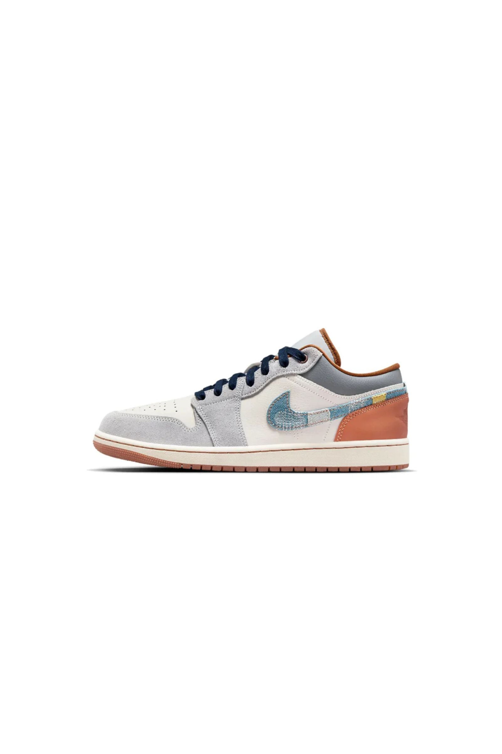 JORDAN 1 LOW SE Phantom Repaired Denim Swoosh