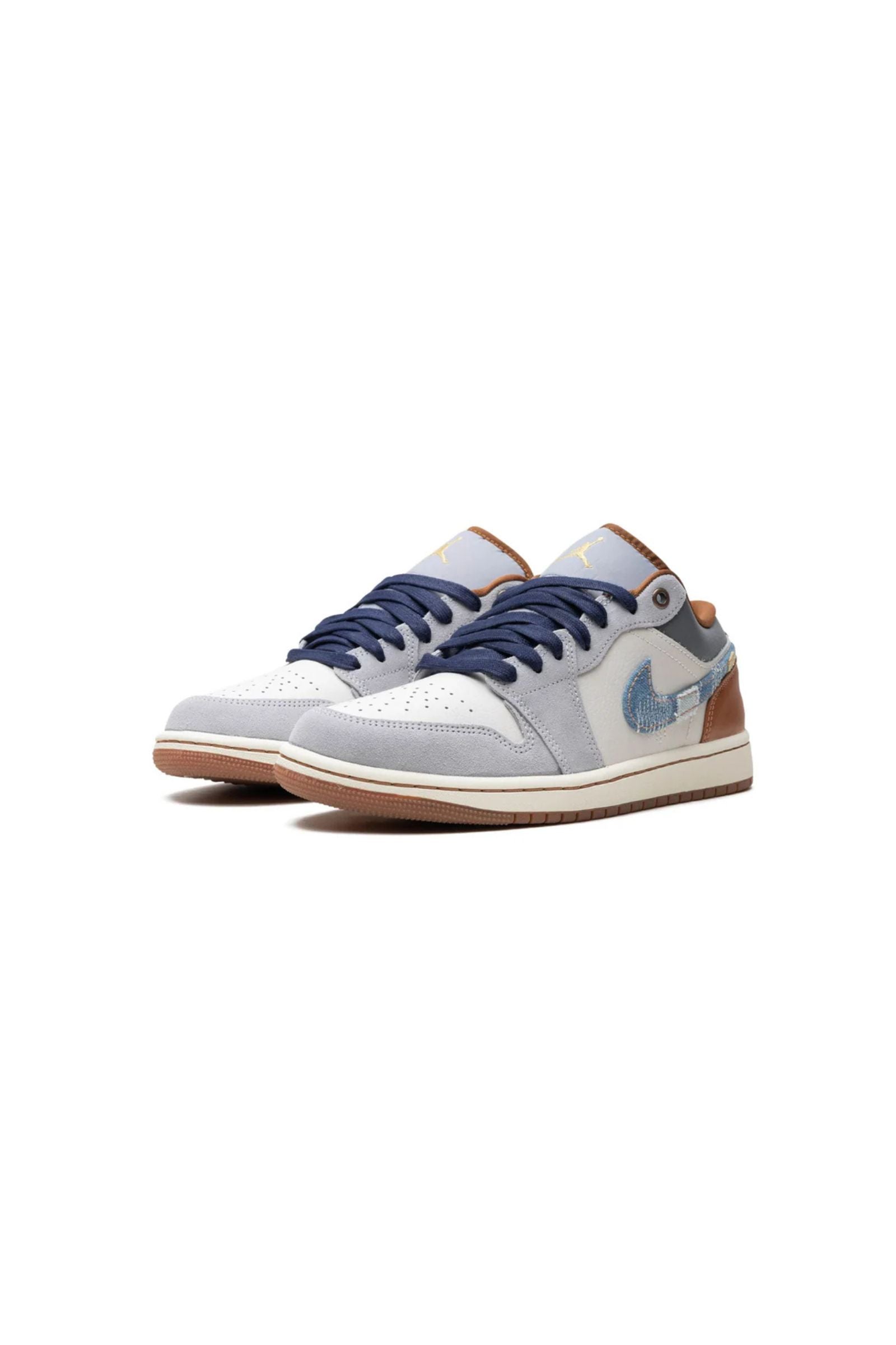 JORDAN 1 LOW SE Phantom Repaired Denim Swoosh